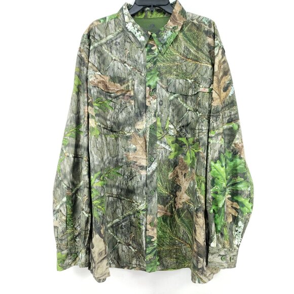 Mossy Oak Vented Hunting Shirt Men's Size 2XL Obsession Camouflage NWTF - Picture 1 of 9